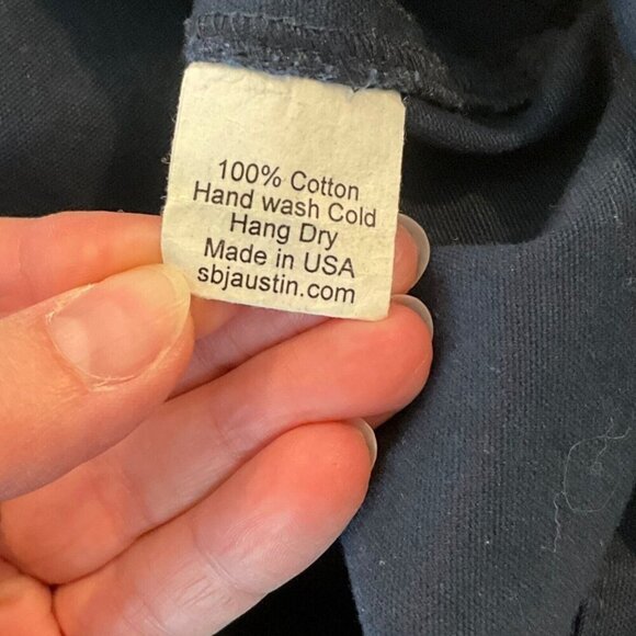 SBJ Austin Size 2 Women's Angela Pants Navy Blue Button Wide Leg 100% Cotton - Picture 7 of 7